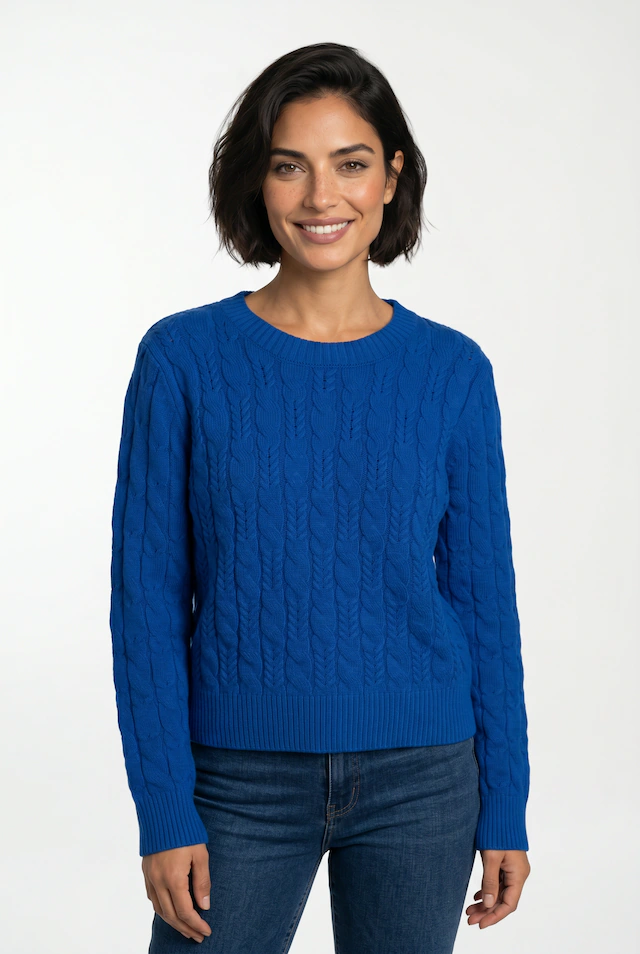 Vero Moda Strickpullover »VMARIES LS O-NECK CABLE PULLOVER BF« mit Zopfstrickmuster