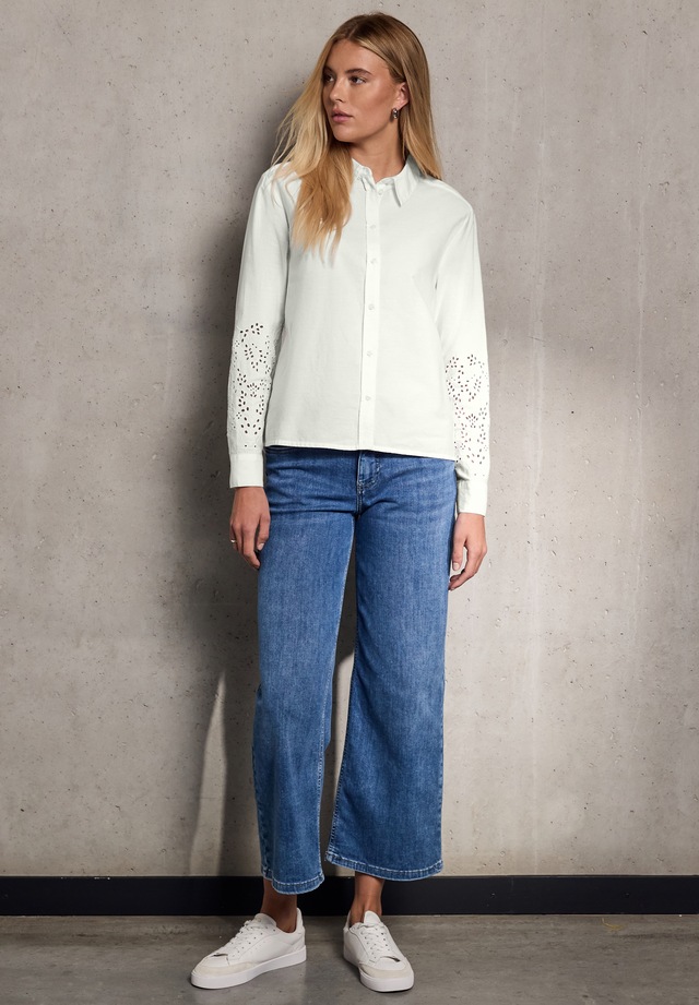 STREET ONE STUDIO Hemdbluse aus reiner Baumwolle