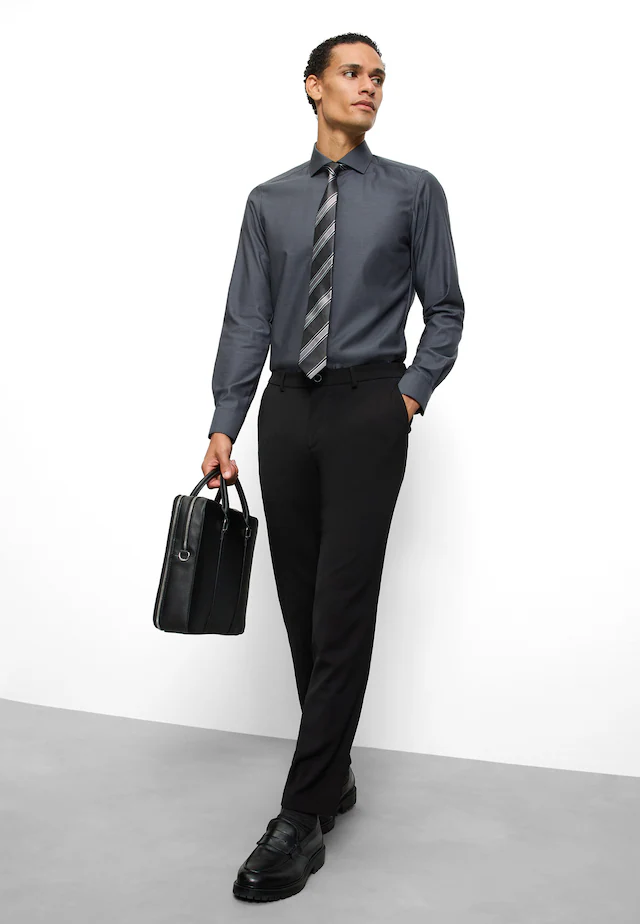 OLYMP Langarmhemd »Level 5« Businesshemd, body fit, Royal-Kentkragen, unifarben