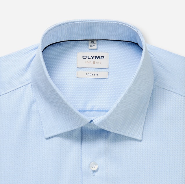 OLYMP Langarmhemd »Level Five« Under-Button-down-Kragen, Businesshemd, body fit, fein strukturiert