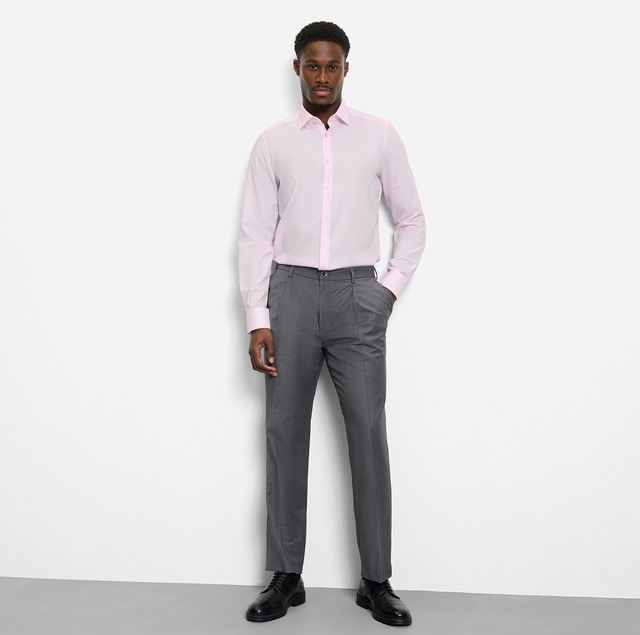OLYMP Langarmhemd »Level Five« Under-Button-down-Kragen, Businesshemd, body fit, fein strukturiert