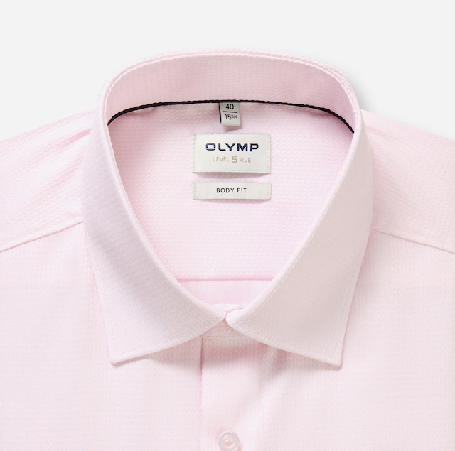 OLYMP Langarmhemd »Level Five« Under-Button-down-Kragen, Businesshemd, body fit, fein strukturiert