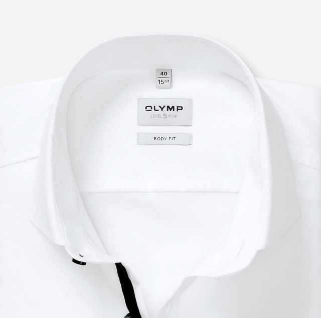 OLYMP Langarmhemd »Level Five« Businesshemd, unifarben, body fit, Royalkentkragen