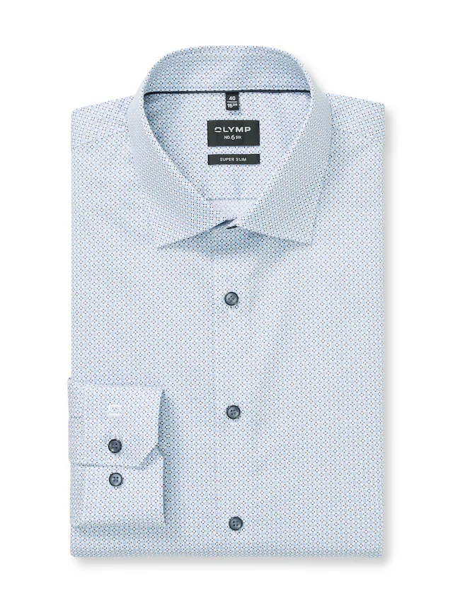 OLYMP Langarmhemd »No 6« Businesshemd, super slim, New York Kentkragen