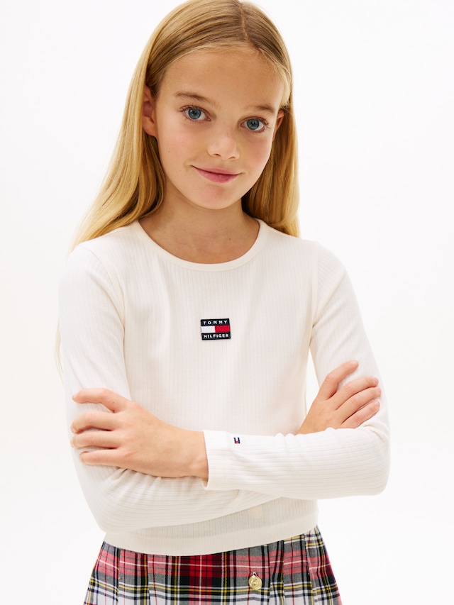 Tommy Hilfiger Langarmshirt Kinder bis 16 Jahre, mit Rundhalsausschnitt