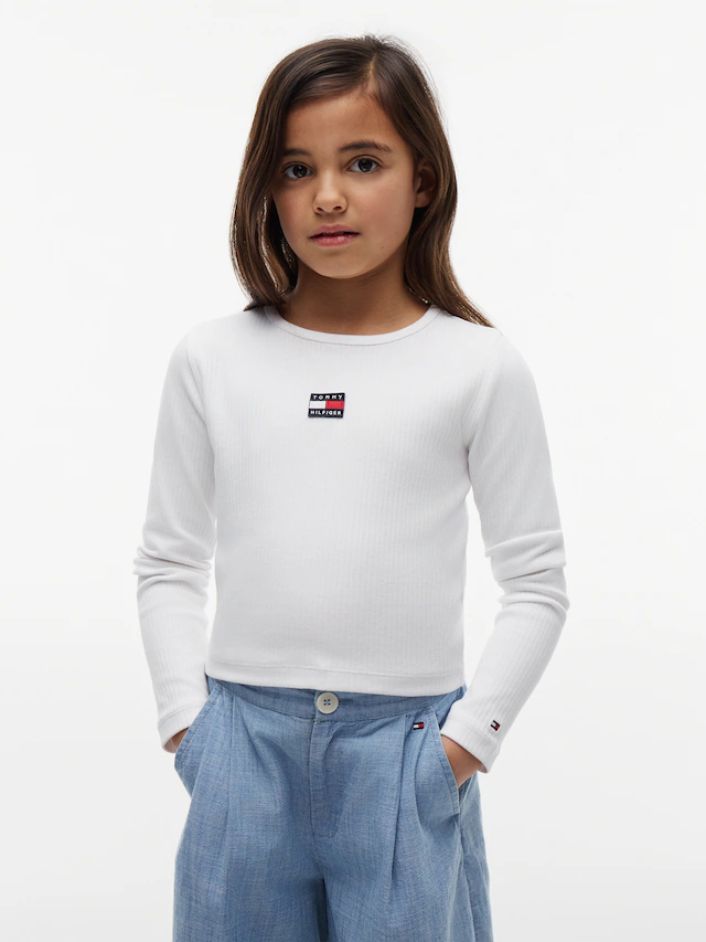 Tommy Hilfiger Langarmshirt Kinder bis 16 Jahre, mit Rundhalsausschnitt