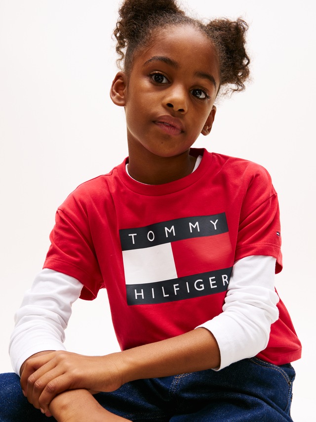 Tommy Hilfiger T-Shirt Kinder bis 16 Jahre, mit Rundhalsausschnitt