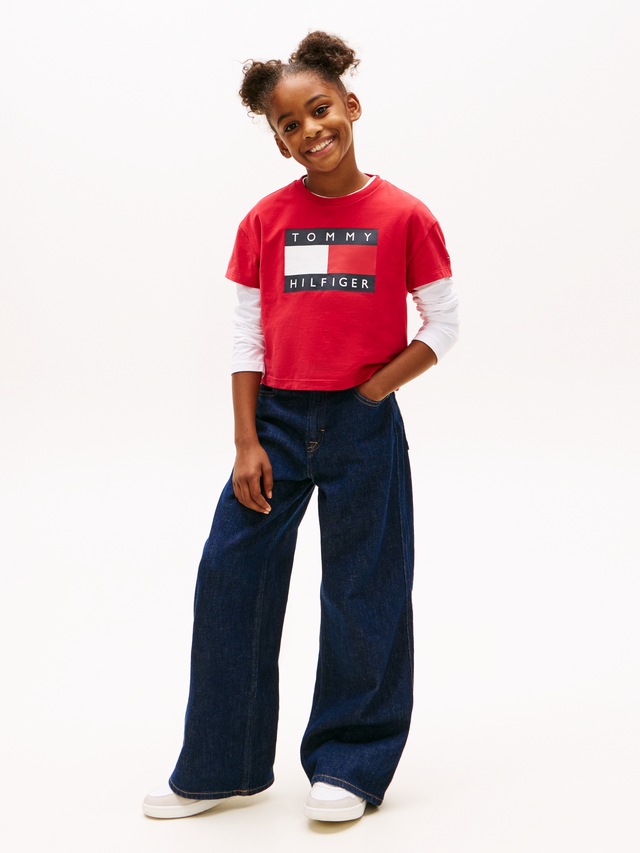 Tommy Hilfiger T-Shirt Kinder bis 16 Jahre, mit Rundhalsausschnitt