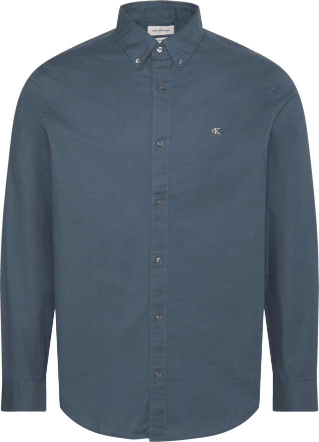 Calvin Klein Jeans Langarmhemd Button-Down-Kragen, Baumwoll-Stretch