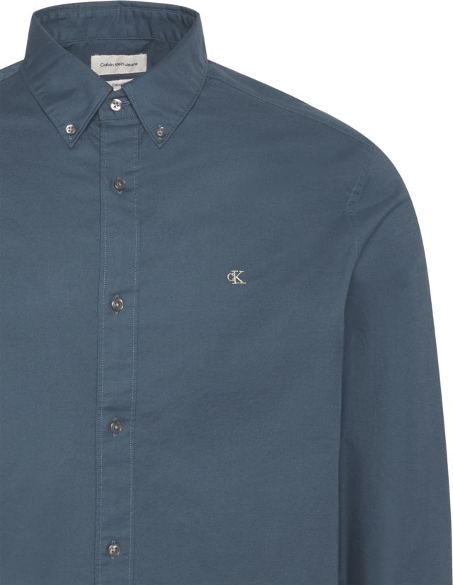 Calvin Klein Jeans Langarmhemd Button-Down-Kragen, Baumwoll-Stretch
