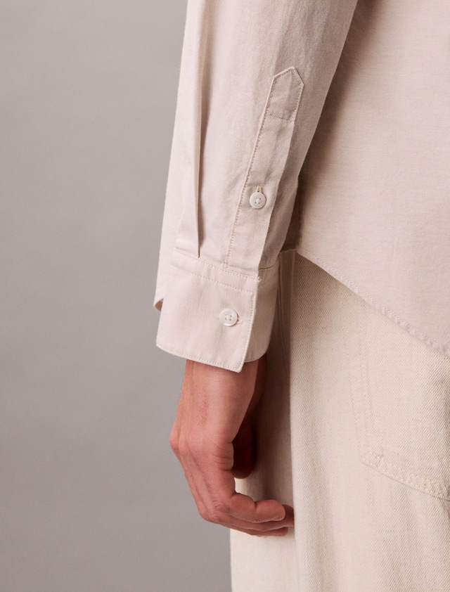 Calvin Klein Jeans Langarmhemd Button-Down-Kragen, Baumwoll-Stretch