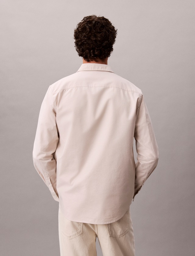 Calvin Klein Jeans Langarmhemd Button-Down-Kragen, Baumwoll-Stretch