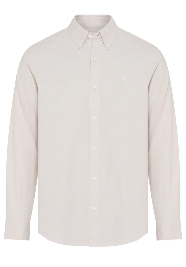 Calvin Klein Jeans Langarmhemd Button-Down-Kragen, Baumwoll-Stretch