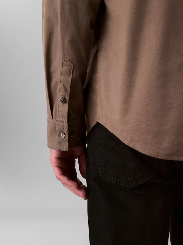 Calvin Klein Jeans Langarmhemd Button-Down-Kragen, Baumwoll-Stretch