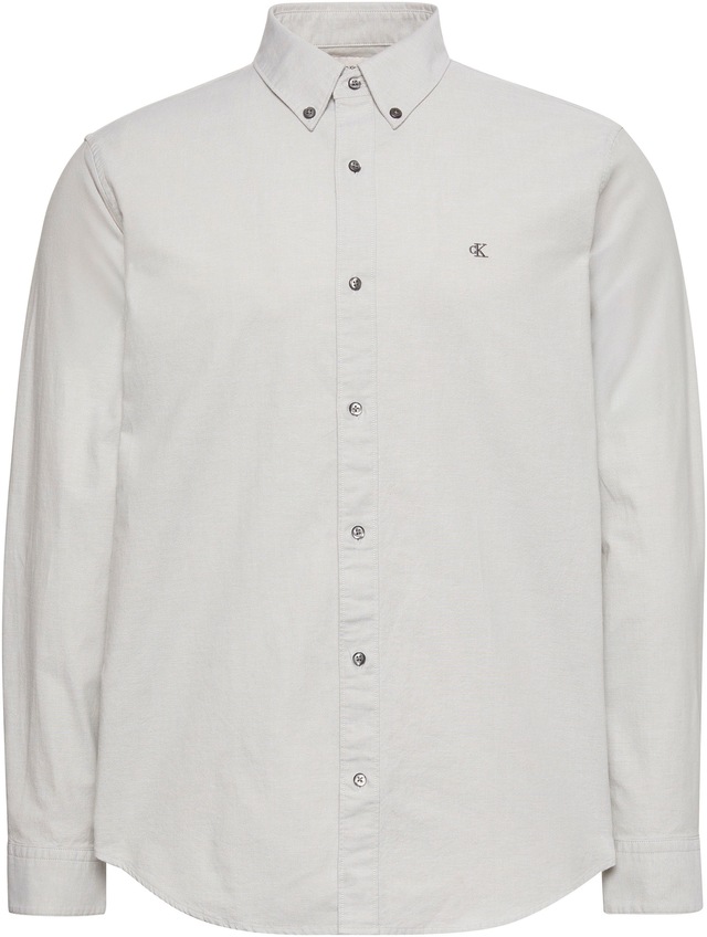 Calvin Klein Jeans Langarmhemd Button-Down-Kragen, Baumwoll-Stretch