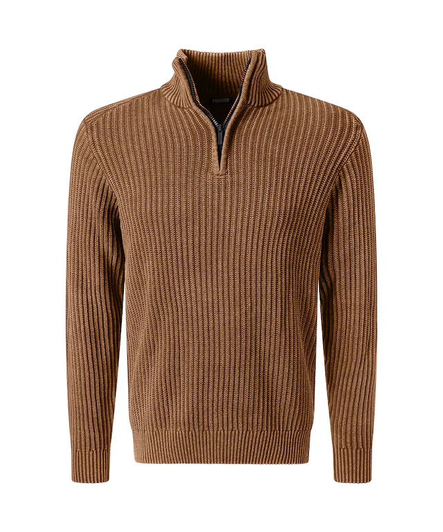 Pioneer Authentic Jeans Troyer »Knit 1/1 Troyer« in Strick-Optik