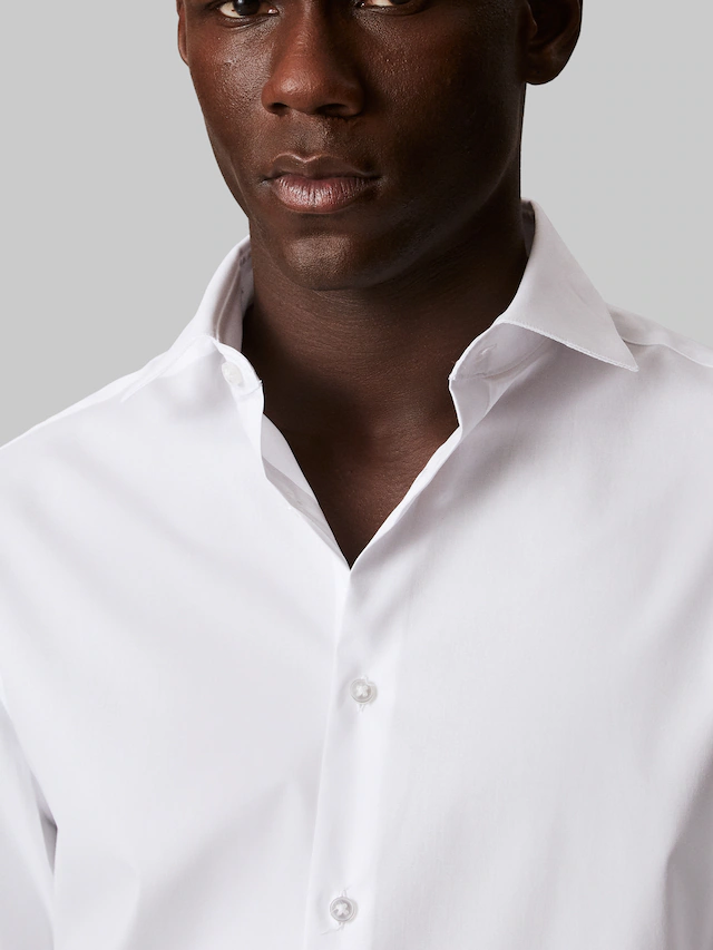 Calvin Klein Businesshemd »REG ESNTL POPLIN STR SLD« Regular fit, mit Rundhalsausschnitt