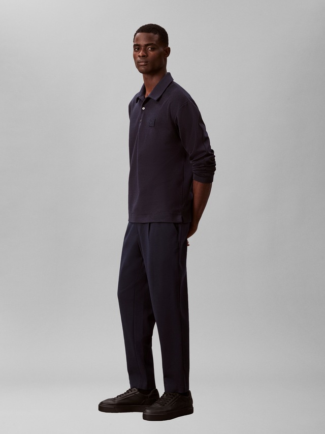 Calvin Klein Bundfaltenhose elastischer Bund, Slim fit, Bundfalte