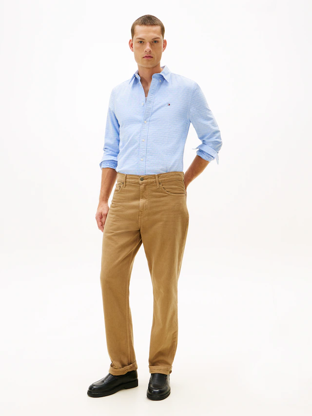 Tommy Hilfiger Langarmhemd »OXFORD DOBBY« Button-down-Kragen, regular fit, Businesshemd
