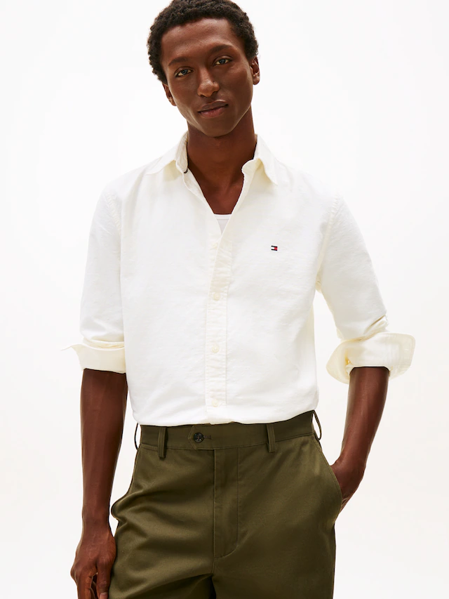 Tommy Hilfiger Langarmhemd »OXFORD DOBBY« Button-down-Kragen, regular fit, Businesshemd