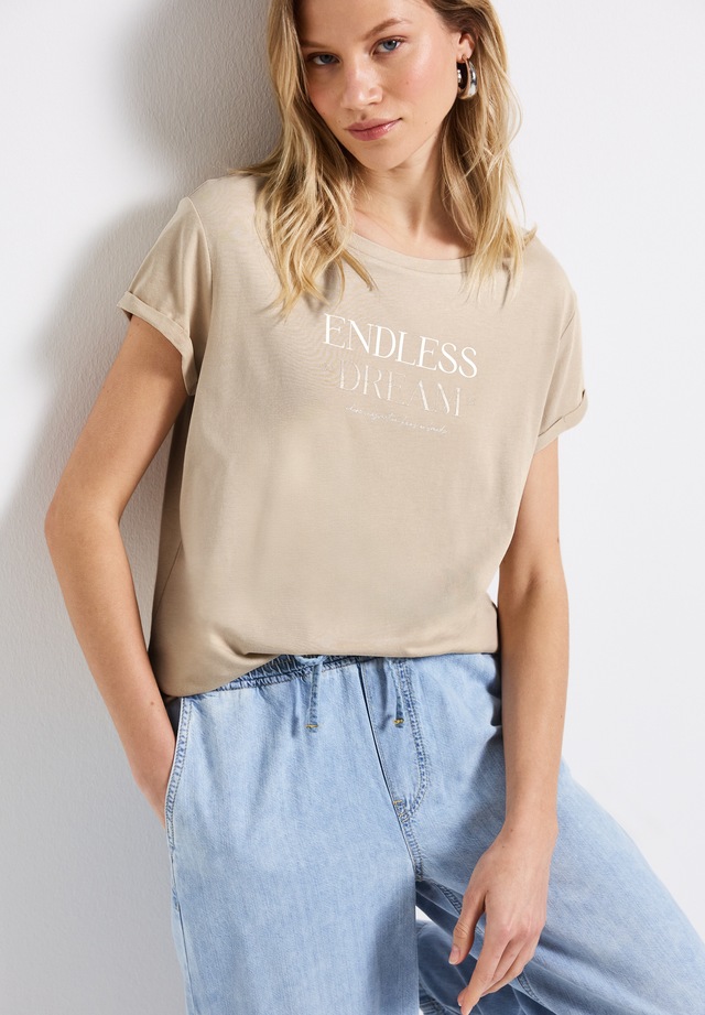 STREET ONE T-Shirt mit Rundhalsausschnitt
