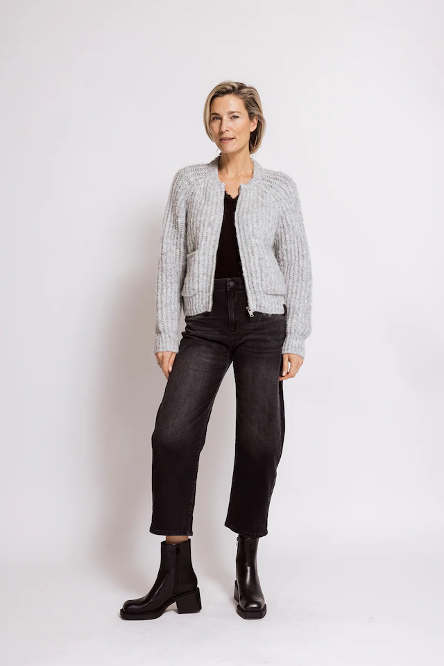 Zhrill Strickjacke »CORINNA« lässiger Look, Regular Fit, mit Reißverschluss, mit Rippenstruktur