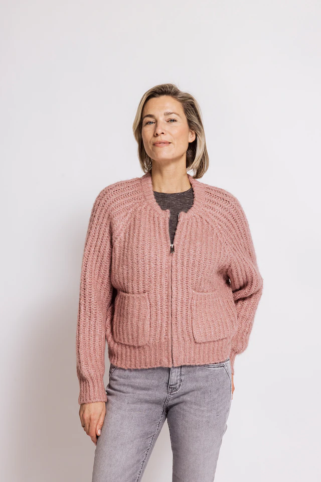 Zhrill Strickjacke »CORINNA« lässiger Look, Regular Fit, mit Reißverschluss, mit Rippenstruktur