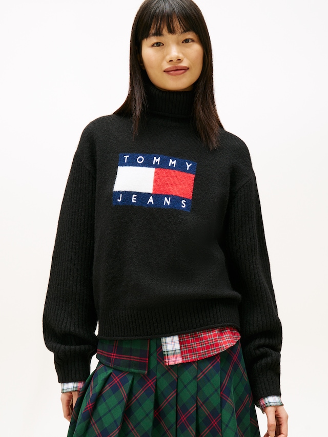 Tommy Jeans Rollkragenpullover »TJW TURTLENECK FLAG SWEATER EXT«