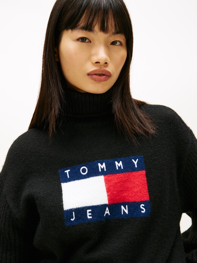 Tommy Jeans Rollkragenpullover »TJW TURTLENECK FLAG SWEATER EXT«