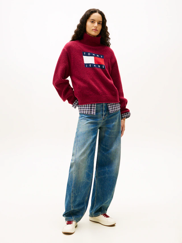Tommy Jeans Rollkragenpullover »TJW TURTLENECK FLAG SWEATER EXT«