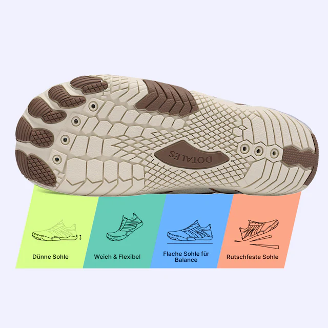 DOTALES Barfußschuh »Flowstep Barfußschuhe Damen & Herren, Flowstep Barfußschuhe« Das Original-Barfuß Sneaker, Minimalschuhe, Schnellverschluss