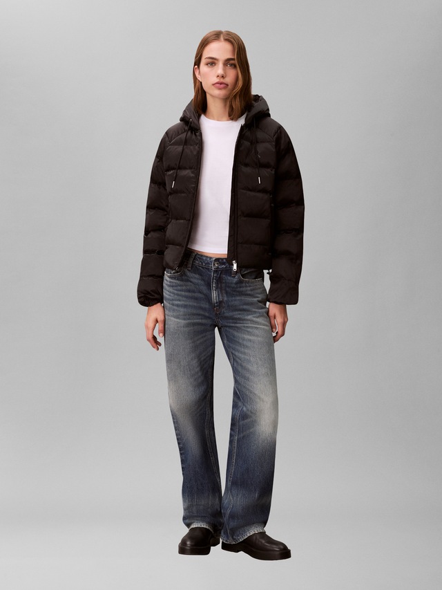 Calvin Klein Jeans Steppjacke mit Kapuze Regular fit mit Rundhalsausschnitt