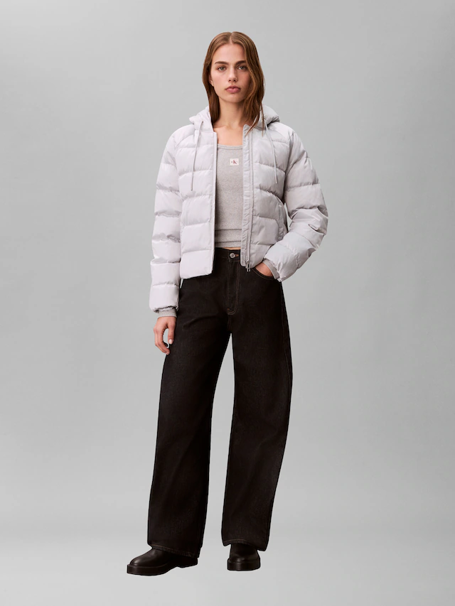 Calvin Klein Jeans Steppjacke mit Kapuze Regular fit mit Rundhalsausschnitt
