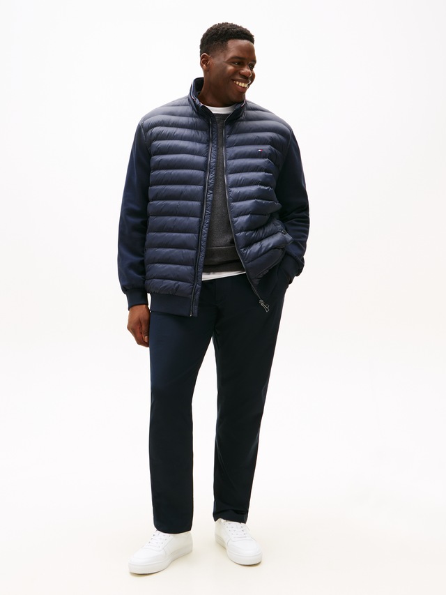 Tommy Hilfiger Big & Tall Sweatjacke »BT-MIX MEDIA STAND CLLR-B« mit gesteppten Vorderteil, normale Passform, Stehkragen