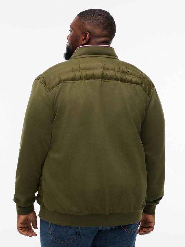 Tommy Hilfiger Big & Tall Sweatjacke »BT-MIX MEDIA STAND CLLR-B« mit gesteppten Vorderteil, normale Passform, Stehkragen