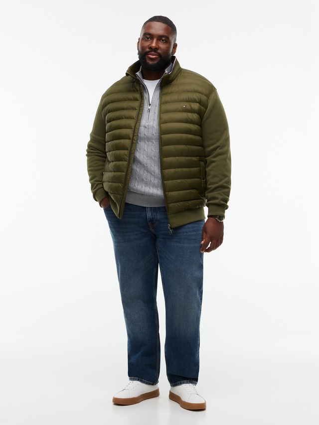 Tommy Hilfiger Big & Tall Sweatjacke »BT-MIX MEDIA STAND CLLR-B« mit gesteppten Vorderteil, normale Passform, Stehkragen