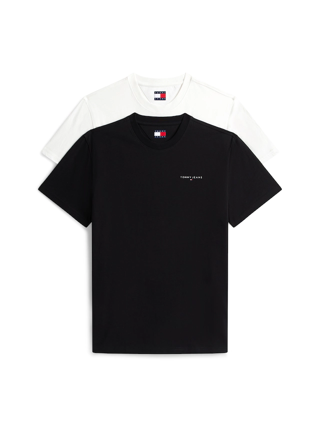 Tommy Jeans T-Shirt »TJM SLIM FIT LINEAR 2PACK« Packung, 2 Stk. Rundhals, Jersey