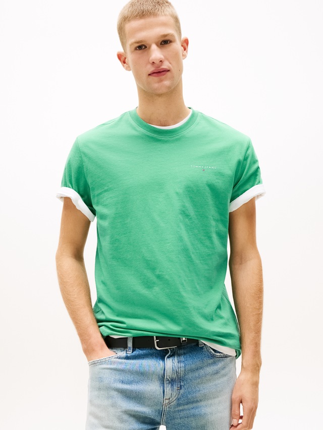 Tommy Jeans T-Shirt »TJM SLIM FIT LINEAR 2PACK« Packung, 2 Stk. Rundhals, Jersey