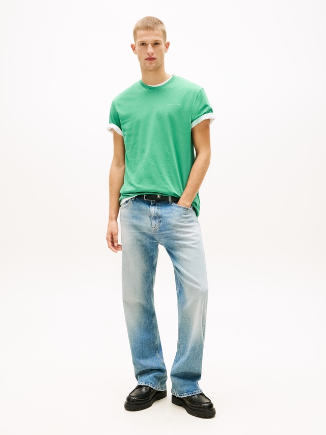 Tommy Jeans T-Shirt »TJM SLIM FIT LINEAR 2PACK« Packung, 2 Stk. Rundhals, Jersey