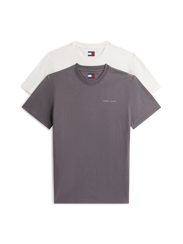 Tommy Jeans T-Shirt »TJM SLIM FIT LINEAR 2PACK« Packung, 2 Stk. Rundhals, Jersey