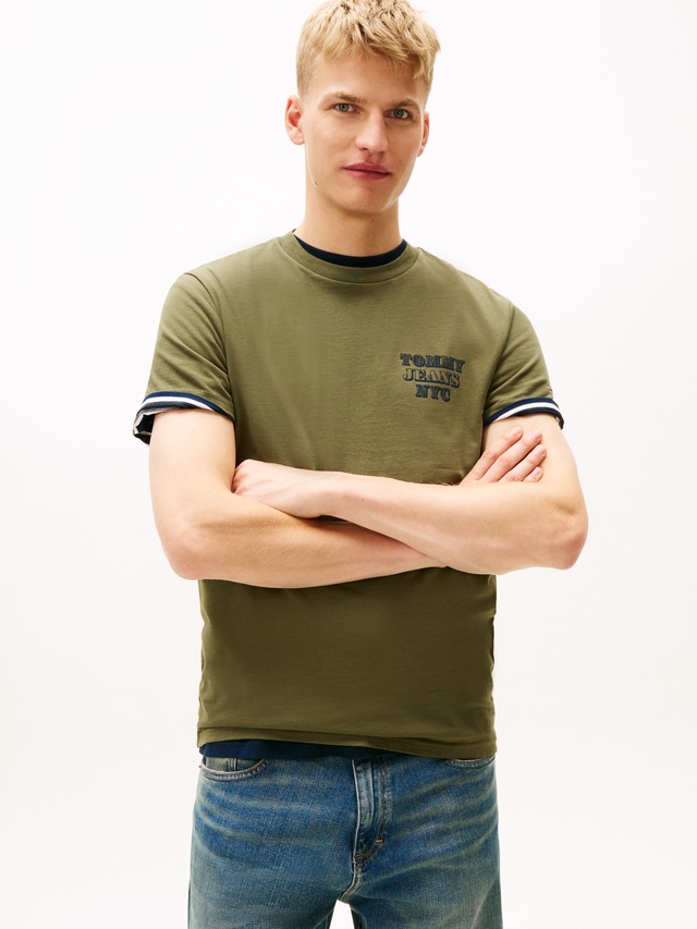 Tommy Jeans T-Shirt »TJM ENTRY BILLS« slim fit, Jersey, Rundhals