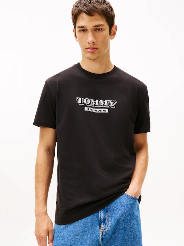 Tommy Jeans Rundhalsshirt »TJM BILLS FONT« regular fit, Rundhals, bedruckt Tommy Jeans Rundhalsshirt »TJM BILLS FONT« regular fit, Rundhals, bedruckt