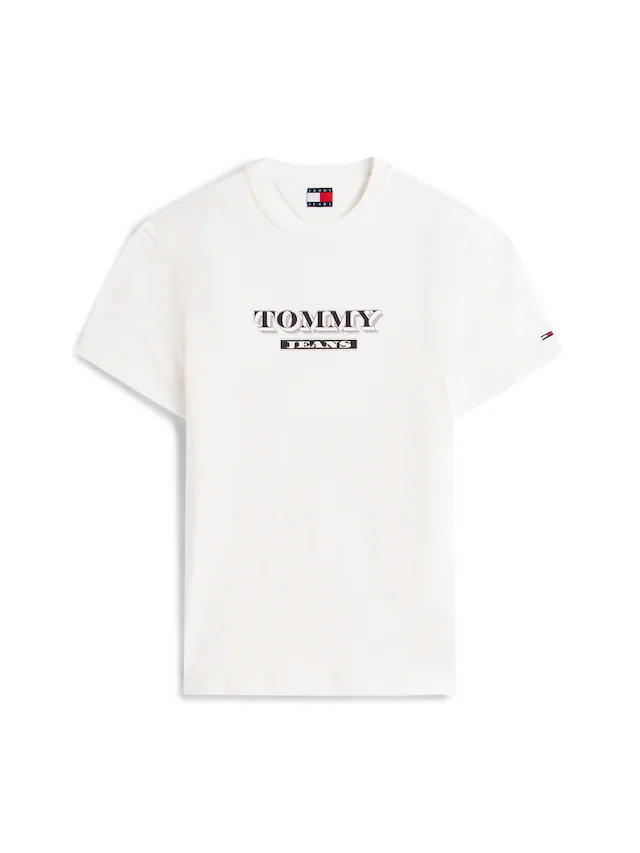 Tommy Jeans Rundhalsshirt »TJM BILLS FONT« regular fit, Rundhals, bedruckt