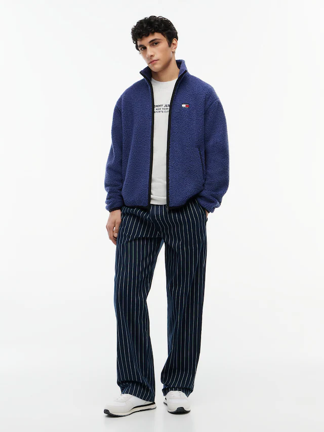 Tommy Jeans »TJM BADGE TEDDY« Stehkragen, Teddyfleece, relaxed fit