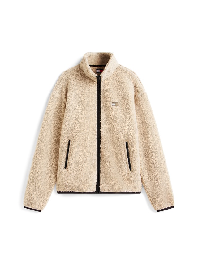 Tommy Jeans »TJM BADGE TEDDY« Stehkragen, Teddyfleece, relaxed fit