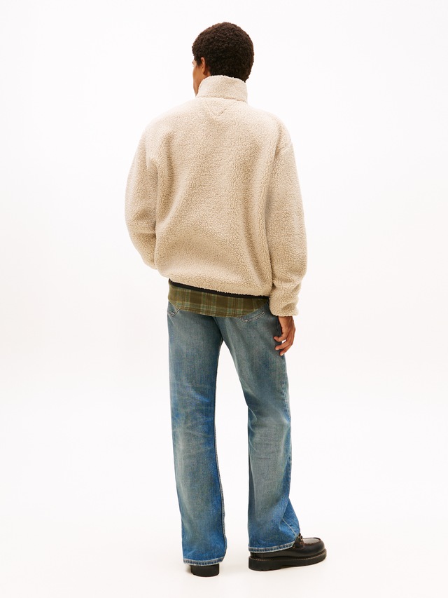 Tommy Jeans »TJM BADGE TEDDY« Stehkragen, Teddyfleece, relaxed fit