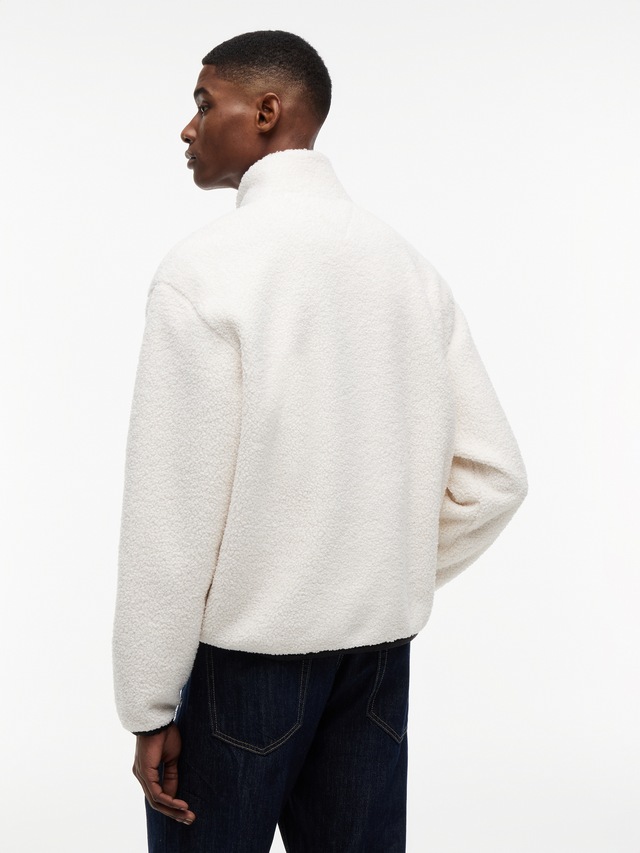 Tommy Jeans »TJM BADGE TEDDY« Stehkragen, Teddyfleece, relaxed fit