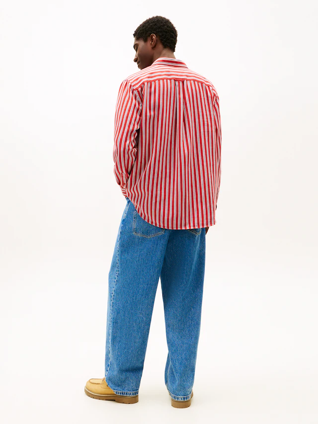 Tommy Jeans Langarmhemd »TJM STRIPE TWILL« gestreift, relaxed fit,