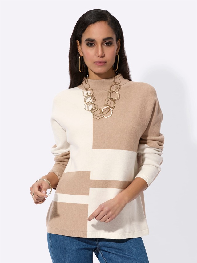 creation L Fledermauspullover »Jacquard-Pullover«
