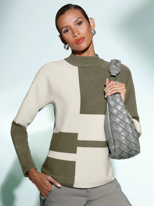 creation L Fledermauspullover »Jacquard-Pullover«